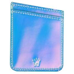 Cell Phone Wallet Stick on Credit Card Holder for Back of Phone - Cards Sleeve Pocket, Adhesive Sticker Compatible with iPhone, Most Cases - Holographic Nebula