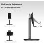 Phone Stand for Desk, Cell Phone Stand Adjustable Desk Phone Holder Tablet Holder Phone Dock (Black)