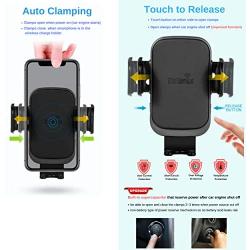 CharGenius Wireless Car Charger Mount, Qi Fast Charging Auto Clamping Phone Holder, Dashboard Windshield Air Vent CD Mount for iPhone 11 Pro XS Max XR X 8+, Android Samsung Galaxy S10+ S10 S9+ S9 S8+