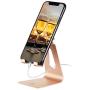 Adjustable Cell Phone Desk Stand - ToBeoneer Phone Holder [Updated Thicker] Cradle Dock Compatible with All Mobile Phones Samsung iPhone X 8 7 6 6s Plus Charging,Home Office Accessories Desk - Gold