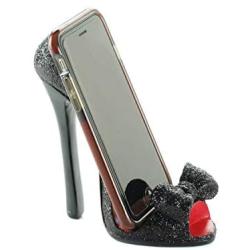 Black Bow Shoe Phone Holder 5.25x2.5x5.62"