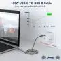 AkoaDa USB-C to USB-C 100W Cable 10ft, USB C Braided Fast Charging Cable Compatible with MacBook Pro 2020/2019/2018, iPad Pro 2020/2019/2018,Samsung Galaxy Note 20,Pixelbook and Type-C Laptops (Grey) AkoaDa USB-C to USB-C 100W Cable 10ft, USB C Braided Fast Charging Cable Compatible with MacBook Pro 2020/2019/2018, iPad Pro 2020/2019/2018,Samsung Galaxy Note 20,Pixelbook and Type-C Laptops (Grey)