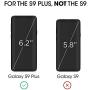amFilm Glass Screen Protector for Samsung Galaxy S9 Plus, 3D Curved Tempered Glass, Dot Matrix with Easy Installation Tray, Case Friendly (Black)