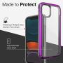 X-Doria Defense Shield, iPhone 11 Case - Military Grade Drop Tested, Anodized Aluminum, TPU, and Polycarbonate Protective Case for Apple iPhone 11, (Purple)