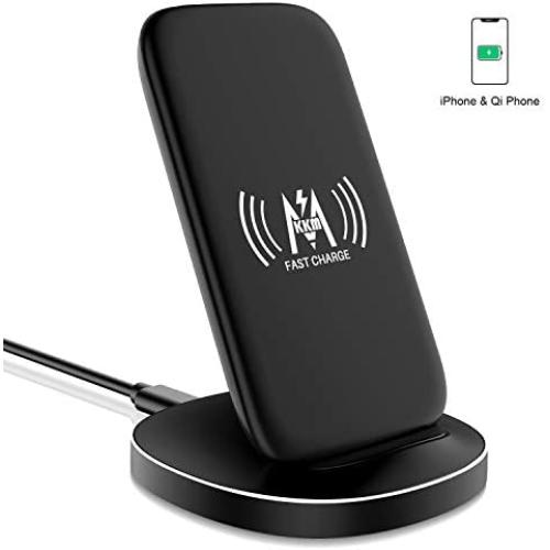 KKM Wireless Charger, 15W Qi-Certified Fast USB-C Wireless Charging Stand for iPhone SE 2020, Samsung Galaxy Note 20/ Note 20 Ultra/S20+/S10+, Google Pixel, LG, OnePlus and More Qi Enable Phones