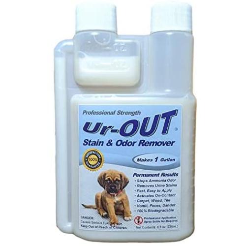 Ur-OUT Enzyme Cleaner Destroys Pet Urine Odors Forever, Ultra Concentrated, Makes 1 Gallon