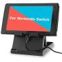 Stand for Nintendo Switch, TJS Nintendo Switch Stand Holder [Play While Charging] [Multi-angle Adjustable] [Travel Friendly] Switch Stand Dock Bracket with Air Vents, Portable Playstand Cradle (Black)