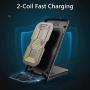 Amoner Wireless Charger, Qi-Certified 15W Fast Wireless Charging Stand Compatible with Galaxy S10/S9/S9+/S8/S8+, iPhone 11/11 Pro/11 Pro Max/Xs Max/Xs/XR/X/8/8Plus(No AC Adpater)