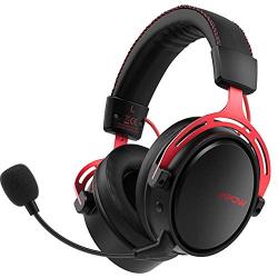 Mpow Air I Wireless Gaming Headset - PS4 Headset with Double Chamber Drivers, Detachable Noise Cancelling Microphone, Memory Foam Gaming Headphones