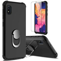 lovpec Galaxy A10e Case with Soft TPU Screen Protector, Ring Magnetic Holder Kickstand Shockproof Protective Phone Cover Case for Samsung Galaxy A10e 5.8 inches (Black)