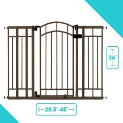 Summer Multi-Use Deco Extra Tall Walk-Thru Gate, Bronze (28.5 - 48 Inch)