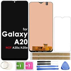 LCD Screen Replacement Touch Display Digitizer Assembly (Black) for Samsung Galaxy A20 2019 SM-A205F/DS A205FN A205GN/DS A205YN A205G/DS 6.4"