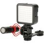 Triple Cold Shoe Mount Gimbal Extension Bracket, Universal Mic Stand and Light Mount Plate Adapter for Zhiyun Smooth 4/Smooth Q/DJI OSMO Mobile 2/Feiyu Vimble 2 Gimbal Stabilizer Accessories
