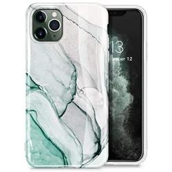 GVIEWIN Marble iPhone 11 Pro Case, Ultra Slim Thin Glossy Soft TPU Rubber Gel Phone Case Cover Compatible iPhone 11 Pro 5.8 Inch 2019 Release (Agaria/Cyan)