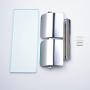 Hiendure Toilet Paper Holder,Double Bathroom Roll Tissue Holders Paper Dispenser with Glass Shelf and 2 Lids