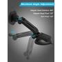 IPOW Car Phone Mount Holder Magnetic Phone Holder Mount Hands Free Cell Phone Holder for Car Dashboard Windshield Phone Holder Strong Magnet Maximum Angle One Holder Fits All Phones No View Blocking