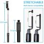 Selfie Stick Tripod, Extendable Bluetooth Selfie Stick with Wireless Remote, Compatible with iPhone 11/11 pro/X/8/8P/7/7P/6s/6, Samsung Galaxy S9/S8/S7/Note 9/8, Huawei and More