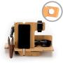JackCubeDesign iPhone & Apple Watch Charging Dock Stand Made of Bamboo That Charges Multiple Devices and Hold Smartphones, Wallets, and Glasses - :MK242A