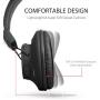 Avantree Audition Bluetooth 5.0 40 hr Wireless/Wired Over Ear Headphones with Mic for Computer TV Watching, Extra Comfortable & Lightweight, HiFi Stereo Headset for PC Laptop Cell Phone – Gray