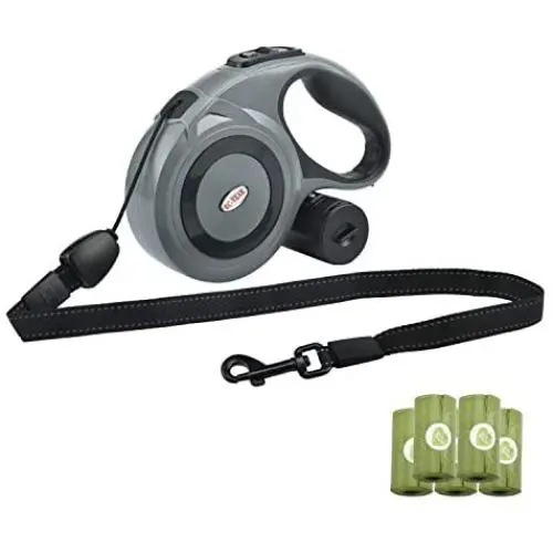 EC.TEAK Retractable Dog Leash, 26FT Dog Walking Leash for Medium Large Dogs up to 80 lbs, One Button Break & Lock, Heavy Duty No Tangle, Large EC.TEAK Retractable Dog Leash, 26FT Dog Walking Leash for Medium Large Dogs up to 80 lbs, One Button Break & Lock, Heavy Duty No Tangle, Large