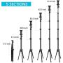 UBeesize Bundle 51" Extendable Tripod Stand with Bluetooth Remote for iPhone & Android Phone & Camera Neck Shoulder Sling Strap, Compatible with Smartphone & Camera.