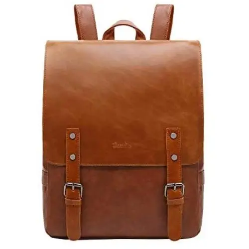 Zebella Vegan Leather Backpack Purse Vintage Laptop Bookbag for Women Men Zebella Vegan Leather Backpack Purse Vintage Laptop Bookbag for Women Men