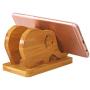 Cell Phone Stand, Phone Dock : Cradle, Holder, Compatible with Switch, All Android Smartphone, Phone 11 Pro Xs Max Xr X 8 7 6 6s Plus 5 5s 5c, Bamboo Desk Organizer Accessories (Elephant Phone Stand)