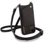 Bandolier Emma Crossbody Phone Case and Wallet - Black Leather with Silver Detail - Compatible with iPhone SE / 8, 7, 6 Only