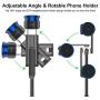 ATUMTEK Bluetooth Selfie Stick Tripod with Screw Mount, Extendable 4 in 1 Aluminium Selfie Stick with Wireless Remote for iPhone 11/X/XS/8/7 Plus, Samsung, GoPro, Osmo Action, Selfie Light and More