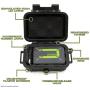 CASEMATIX Protective Travel Case Compatible with ZOLEO Satellite Communicator - Crushproof & Waterproof Case Compatible with ZOLEO Satellite Phone Accessory, Charging Cable and Carabiner - Case Only