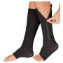 (2 Pairs)Compression Medical Zip Socks15-20mmHg Zipper Leg Support Unisex Open Toe Knee