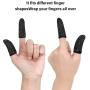 Yaliu 12Pcs Mobile Game Controller Finger Sleeve，Breathable Anti-Sweat Gaming Finger Cot for PUBG/Call of Duty Sensitive Touch Screen Finger Sleeve for Android iSO Phone