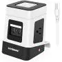 SAFEMORE USB Surge Protector Power Strip with 2 USB Charging Station,3 Power Outlet and 6.5Ft Extension Cord Power Tower for Nightstand Accessories,Tabletop, Game,Smartphone, White & Black SAFEMORE USB Surge Protector Power Strip with 2 USB Charging Station,3 Power Outlet and 6.5Ft Extension Cord Power Tower for Nightstand Accessories,Tabletop, Game,Smartphone, White & Black