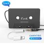 Elook Car Cassette Aux Adapter Kit, with A Smartphone to 3.5 mm Headphone Jack Adapter for Car, Phone, MP3 ect. Black