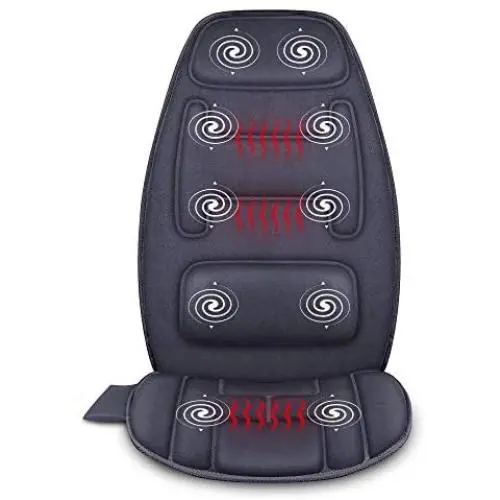 Snailax Massage Seat Cushion with Heat - Extra Memory Foam Support Pad in Neck and Lumbar,10 Vibration Massage Motors, 3 Heating Pad, Back Massager for Back Pain Relief, Massage Chair Pad for Car Snailax Massage Seat Cushion with Heat - Extra Memory Foam Support Pad in Neck and Lumbar,10 Vibration Massage Motors, 3 Heating Pad, Back Massager for Back Pain Relief, Massage Chair Pad for Car