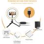 Ring Light with Tripod Stand, Oternal 10 Inches LED Ring Light for Phone, 3 Light Modes, 10 Brightness Levels, Adjustable Phone Holder, Ideal Accessory for Video, Streaming, Selfies, Make up
