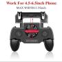 Mobile Game Controller with Portable Charger & Cooling Fan - Compatible with PUBG, COD, Fortnite, Shooting Games - Sensitive Buttons Shooter Handgrip - L1R1 Trigger Gamepad Remote for 4-6.5" Phone