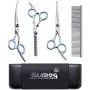 GLADOG Professional Grooming Scissors for Dogs with Safety Round Tips, 4 in 1 Dog Grooming Scissors Set, Sharp and Durable Pet Grooming Shears for Dogs and Cats