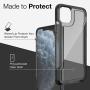 X-Doria Defense Clear, iPhone 11 Case - Military Grade Drop Protection, Shock Protection, Clear Protective Case for Apple iPhone 11, (Black)