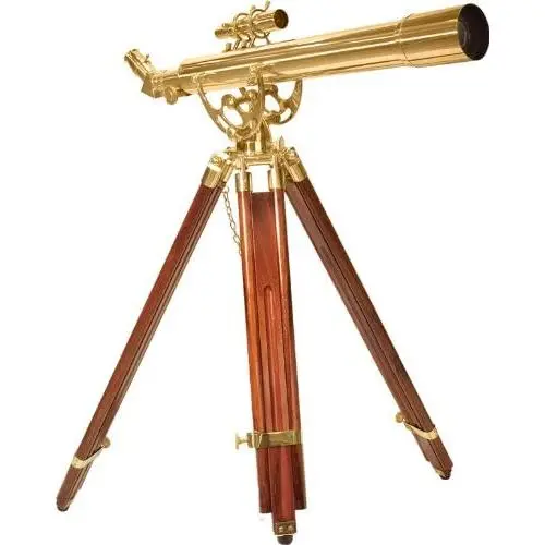 BARSKA Anchormaster 28x60m Brass Refractor Telescope w/ Mahogany Floor Tripod BARSKA Anchormaster 28x60m Brass Refractor Telescope w/ Mahogany Floor Tripod