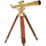 BARSKA Anchormaster 28x60m Brass Refractor Telescope w/ Mahogany Floor Tripod