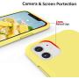 SURPHY Silicone Case Compatible with iPhone 11 Case 6.1 inch, Liquid Silicone Full Body Thickening Design Phone Case (with Microfiber Lining) for iPhone 11 6.1 2019, Yellow