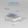 Charging Station for Multiple Devices MSTJRY 5 Port Multi USB Charger Station with Power Switch for Cell Phone Tablets (White, 5 Mixed Short Cables Included)