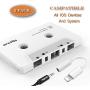 Arsvita Car Audio aux Cassette Adapter and a Smartphone to 3.5 mm Headphone Jack Adapter - White