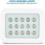 Surveillance Camera Infrared Fill Light, IP66 Waterproof Adjustable Angle Infrared White Fill Light for Security Surveillance System