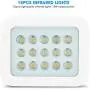 Surveillance Camera Infrared Fill Light, IP66 Waterproof Adjustable Angle Infrared White Fill Light for Security Surveillance System