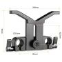 SMALLRIG Lens Support with Dual 15mm Rod Clamp, Adjustable Trimmer Knob for Long Telescope Lens on 15mm Rail Rod Support System - 1087