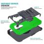 CasemartUSA Phone Case for [LG Aristo 5], [Refined Series][Green] Shockproof Protective Cover with Built-in Kickstand & Swivel Belt Clip Holster for LG Aristo 5 (T-Mobile, Metro, Sprint)
