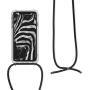 kwmobile Crossbody Case Compatible with Apple iPhone XR - Clear Transparent TPU Cell Phone Cover with Neck Cord Lanyard Strap - Transparent/Black