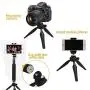 Mini Phone Tripod, LINKCOOL Lightweight Tabletop Tripod for IPhone Samsung Cellphone Camera DSLR Gopro with 360 Rotating Metal Ball Head & Universal Phone Mount Holder & Wirless Remote Control - Black
